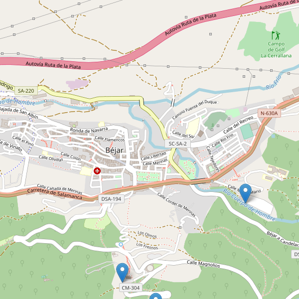 Mapa de aseos en Béjar Thumbnail