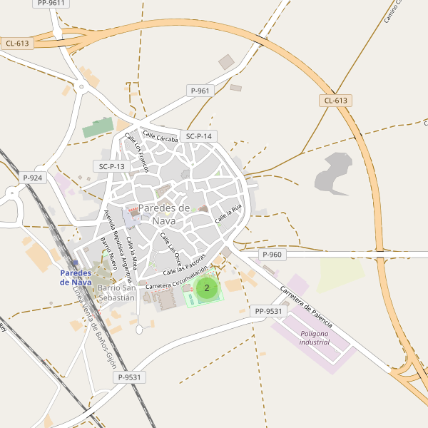 Mapa de aseos en Paredes de Nava Thumbnail