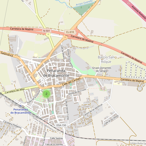 Mapa de aseos en Peñaranda de Bracamonte Thumbnail