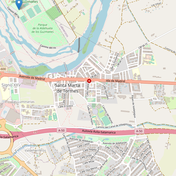 Mapa de aseos en Santa Marta de Tormes Thumbnail