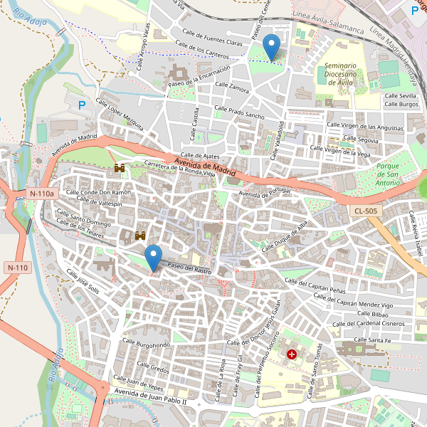 Mapa de aseos en Ávila Thumbnail