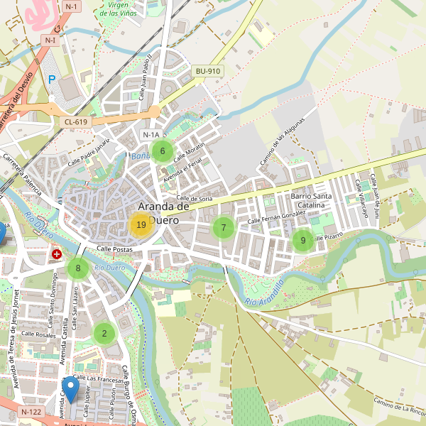 Mapa de bares en Aranda de Duero Thumbnail