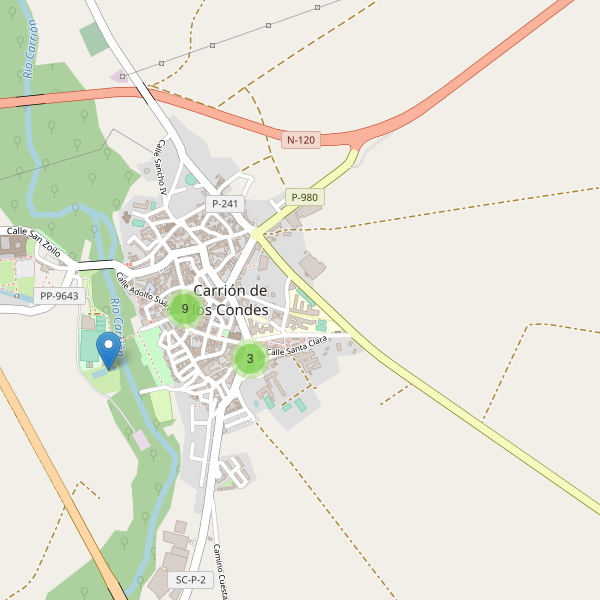 Mapa de bares en Carrión de los Condes Thumbnail