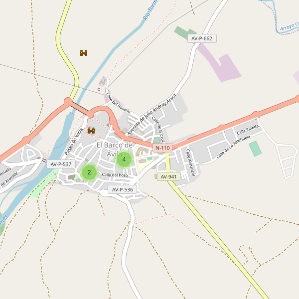 Mapa de bares en El Barco de Ávila Thumbnail