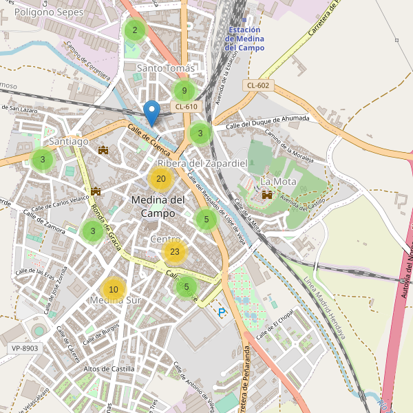 Mapa de bares en Medina del Campo Thumbnail