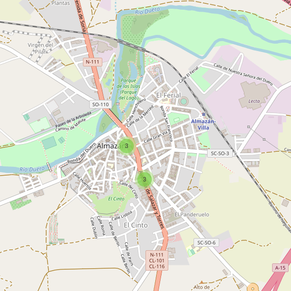 Mapa de cajeros-automaticos en Almazán Thumbnail