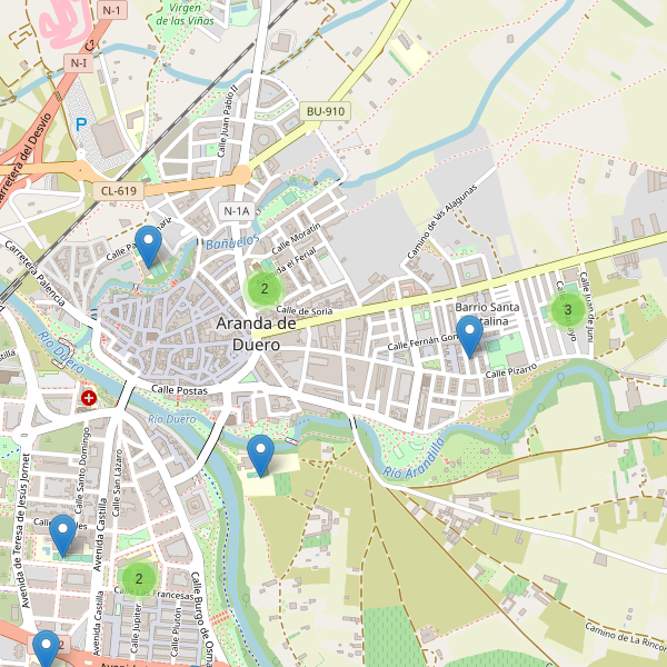Mapa de escuelas en Aranda de Duero Thumbnail