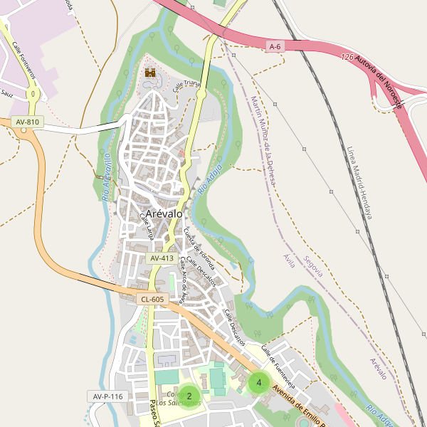 Mapa de escuelas en Arévalo Thumbnail