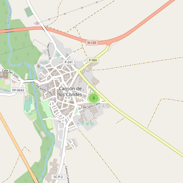 Mapa de escuelas en Carrión de los Condes Thumbnail