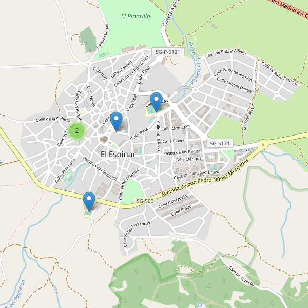 Mapa de escuelas en El Espinar Thumbnail
