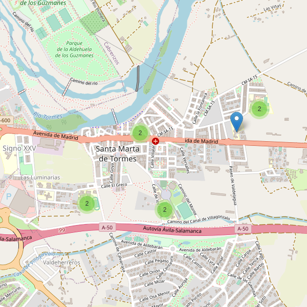 Mapa de escuelas en Santa Marta de Tormes Thumbnail