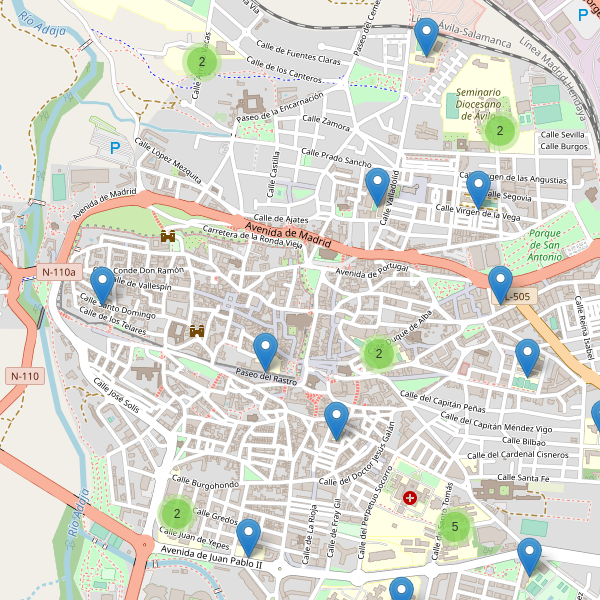 Mapa de escuelas en Ávila Thumbnail