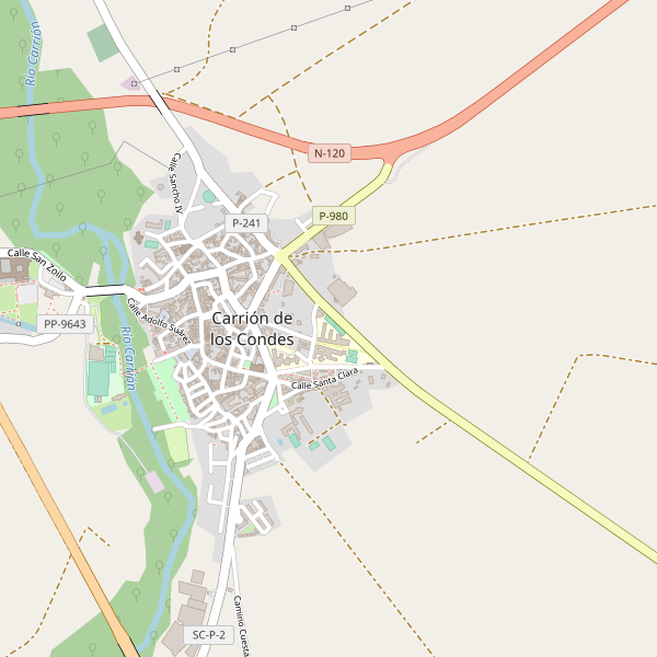 Mapa de estaciones en Carrión de los Condes Thumbnail