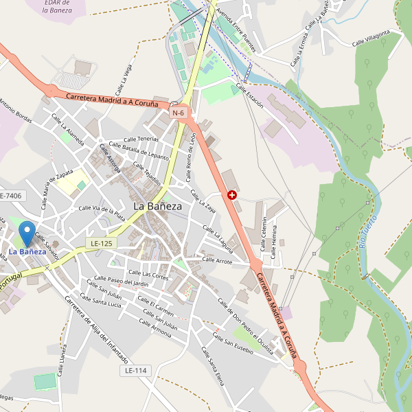 Mapa de estaciones en La Bañeza Thumbnail