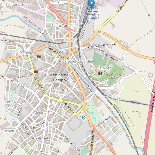 Mapa de estaciones en Medina del Campo Thumbnail
