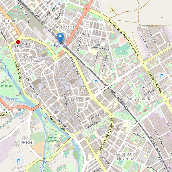 Mapa de estaciones en Palencia Thumbnail