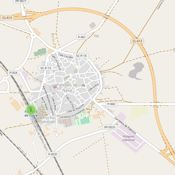 Mapa de estaciones en Paredes de Nava Thumbnail