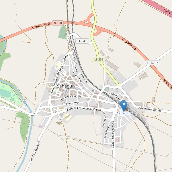 Mapa de estaciones en Sahagún Thumbnail