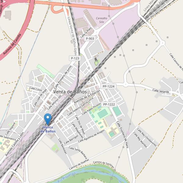 Mapa de estaciones en Venta de Baños Thumbnail