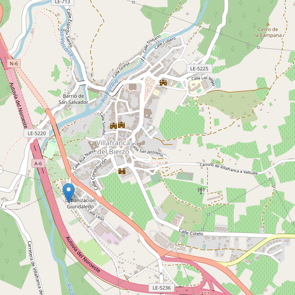 Mapa de estaciones en Villafranca del Bierzo Thumbnail