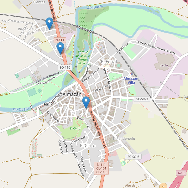 Thumbnail Mapa de hoteles en Almazán