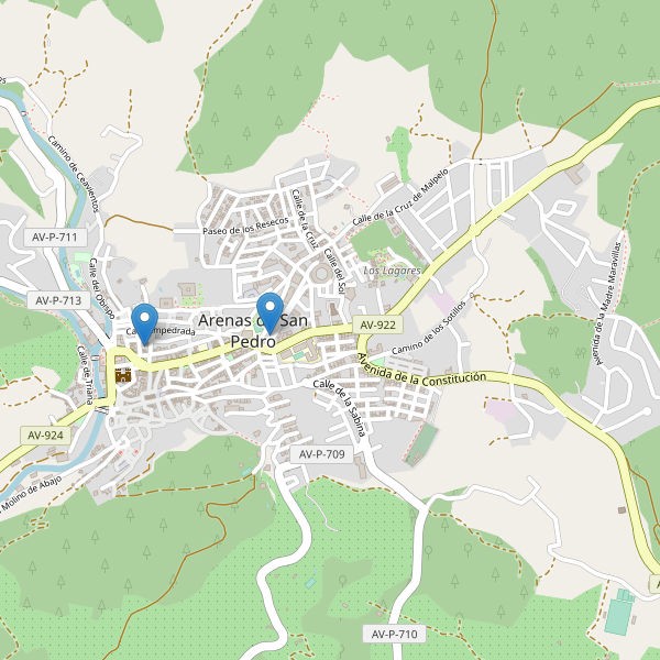 Thumbnail Mapa de hoteles en Arenas de San Pedro