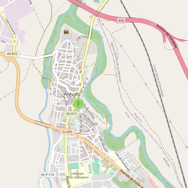 Thumbnail Mapa de hoteles en Arévalo