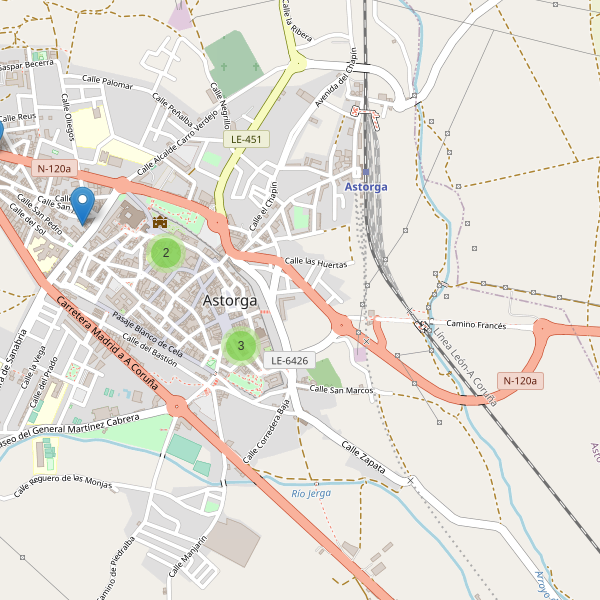 Thumbnail Mapa de hoteles en Astorga