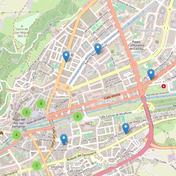 Thumbnail Mapa de hoteles en Burgos