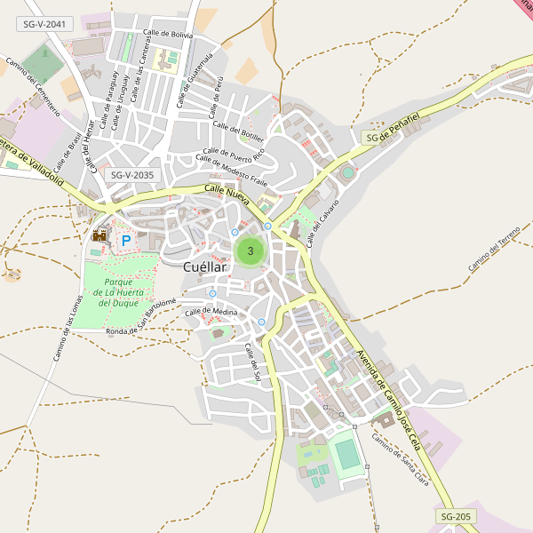 Thumbnail Mapa de hoteles en Cuéllar