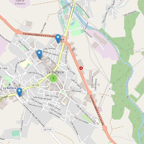 Thumbnail Mapa de hoteles en La Bañeza