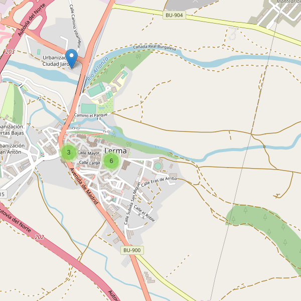 Thumbnail Mapa de hoteles en Lerma