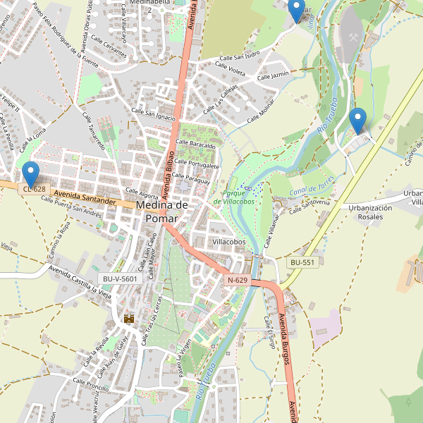 Thumbnail Mapa de hoteles en Medina de Pomar