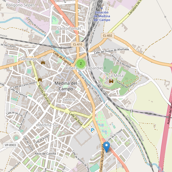 Thumbnail Mapa de hoteles en Medina del Campo