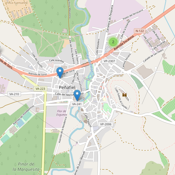 Thumbnail Mapa de hoteles en Peñafiel