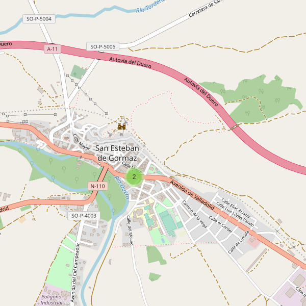 Thumbnail Mapa de hoteles en San Esteban de Gormaz