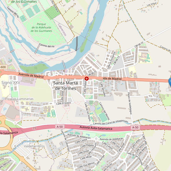 Thumbnail Mapa de hoteles en Santa Marta de Tormes