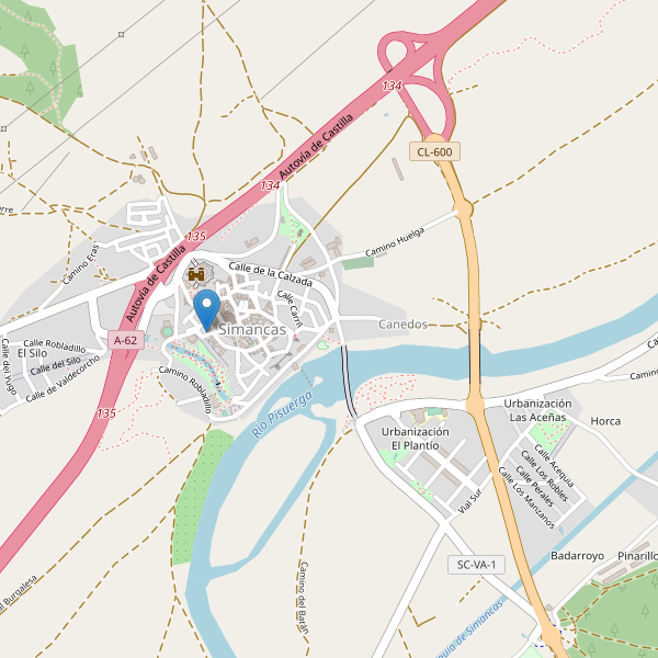 Thumbnail Mapa de hoteles en Simancas