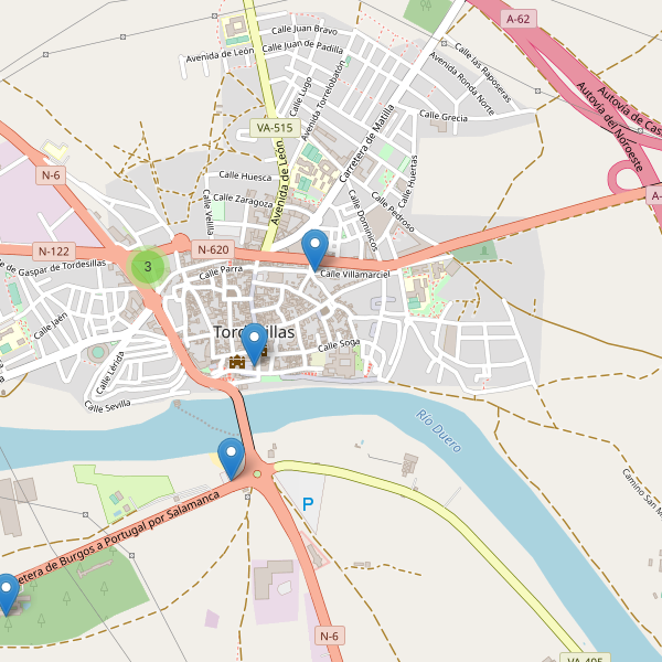 Thumbnail Mapa de hoteles en Tordesillas