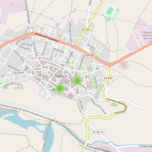 Thumbnail Mapa de hoteles en Toro