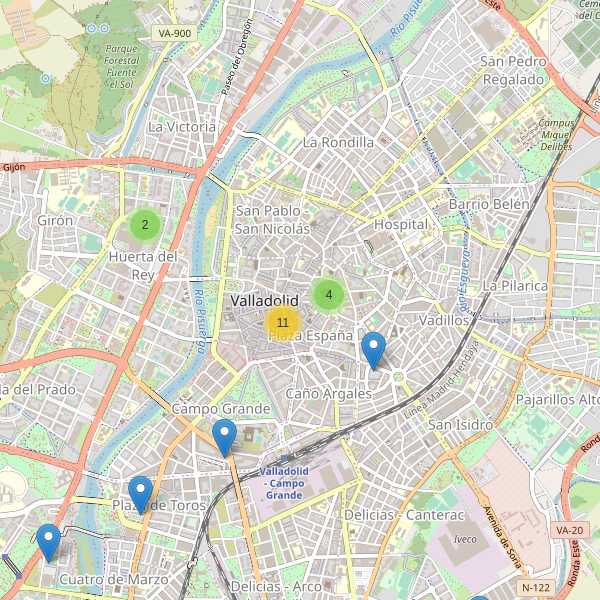 Thumbnail Mapa de hoteles en Valladolid