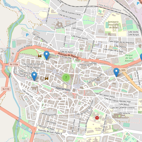 Thumbnail Mapa de hoteles en Ávila