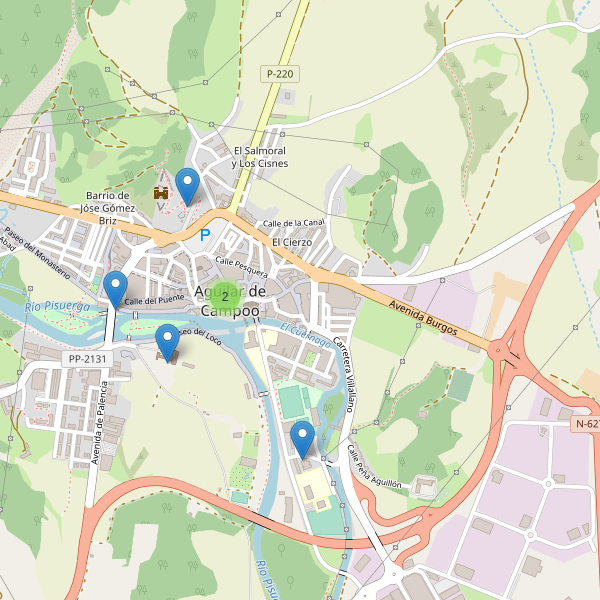 Mapa de iglesias en Aguilar de Campoo Thumbnail