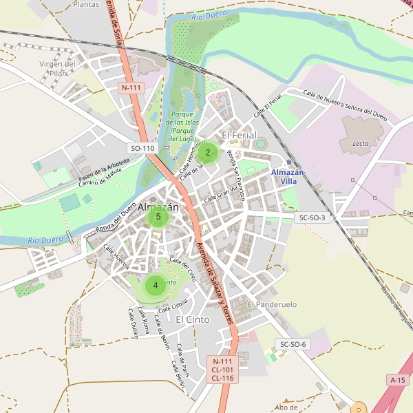 Mapa de iglesias en Almazán Thumbnail