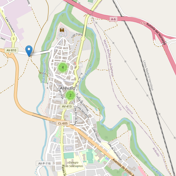 Mapa de iglesias en Arévalo Thumbnail