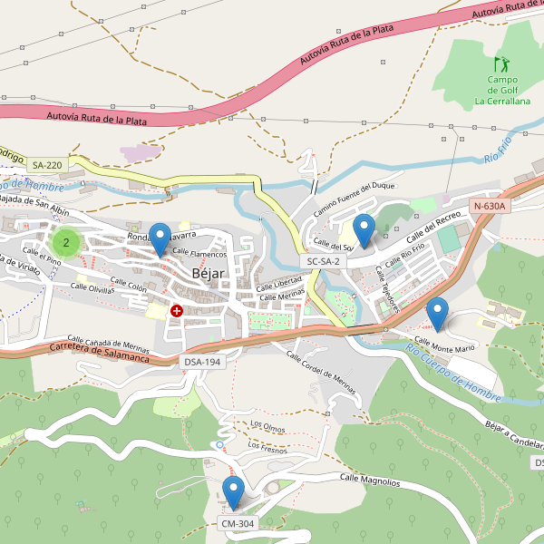 Mapa de iglesias en Béjar Thumbnail