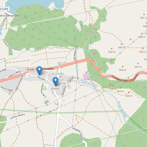 Mapa de iglesias en Carucedo Thumbnail