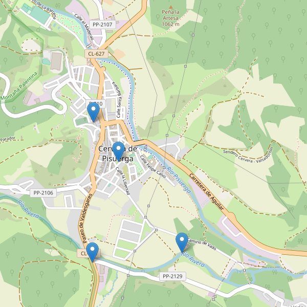 Mapa de iglesias en Cervera de Pisuerga Thumbnail