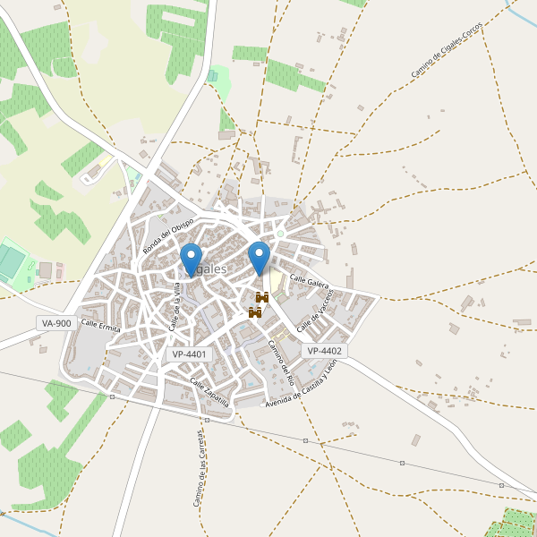 Mapa de iglesias en Cigales Thumbnail