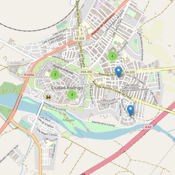 Mapa de iglesias en Ciudad Rodrigo Thumbnail